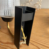 Pair of vintage glass/metal wall lights / circa 1950s 1960s