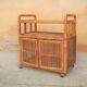 Meuble de rangement vintage en rotin