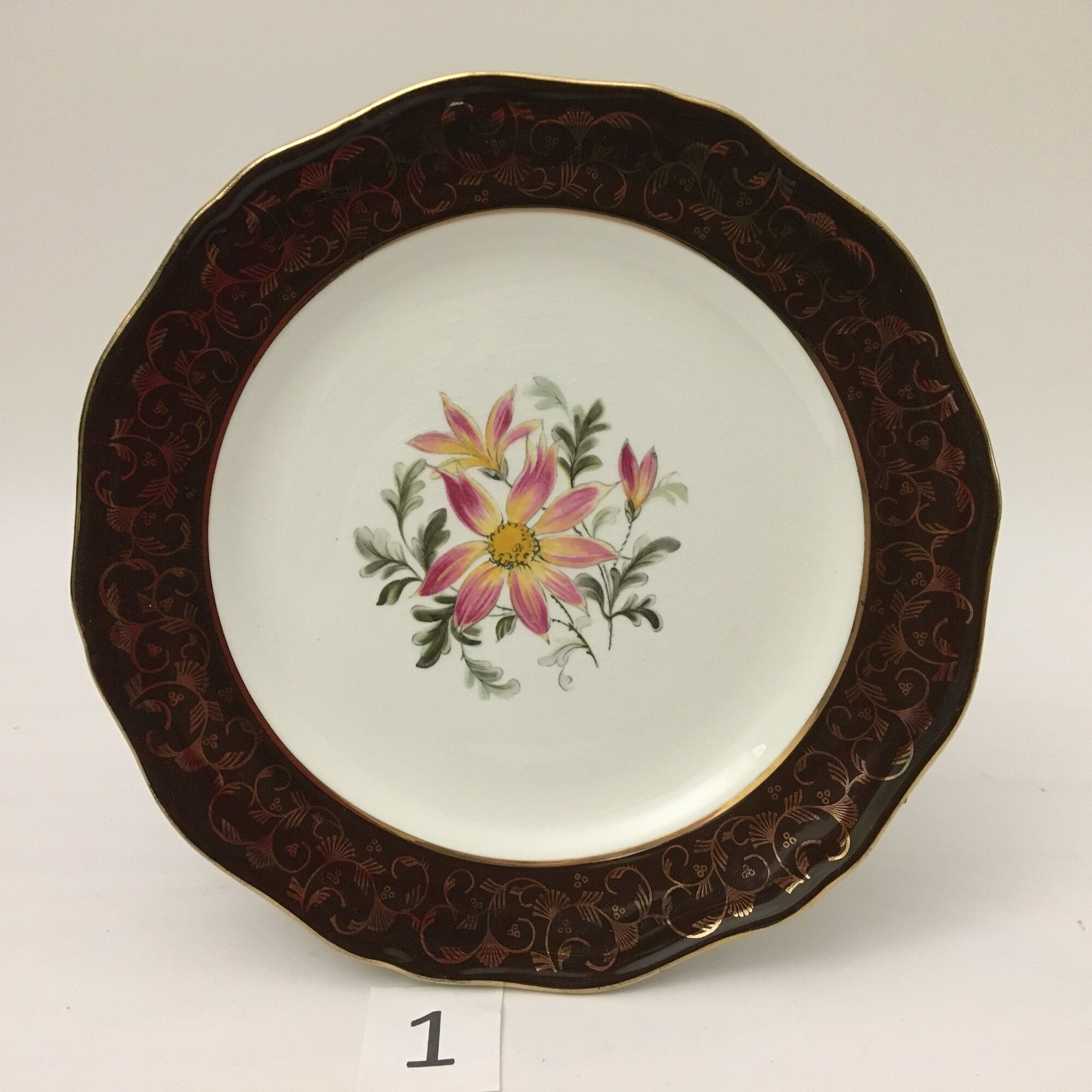 Set of 6 Dessert Plates "L'Amandinoise", model "Clématite"