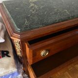 Wooden and marble chest of drawers