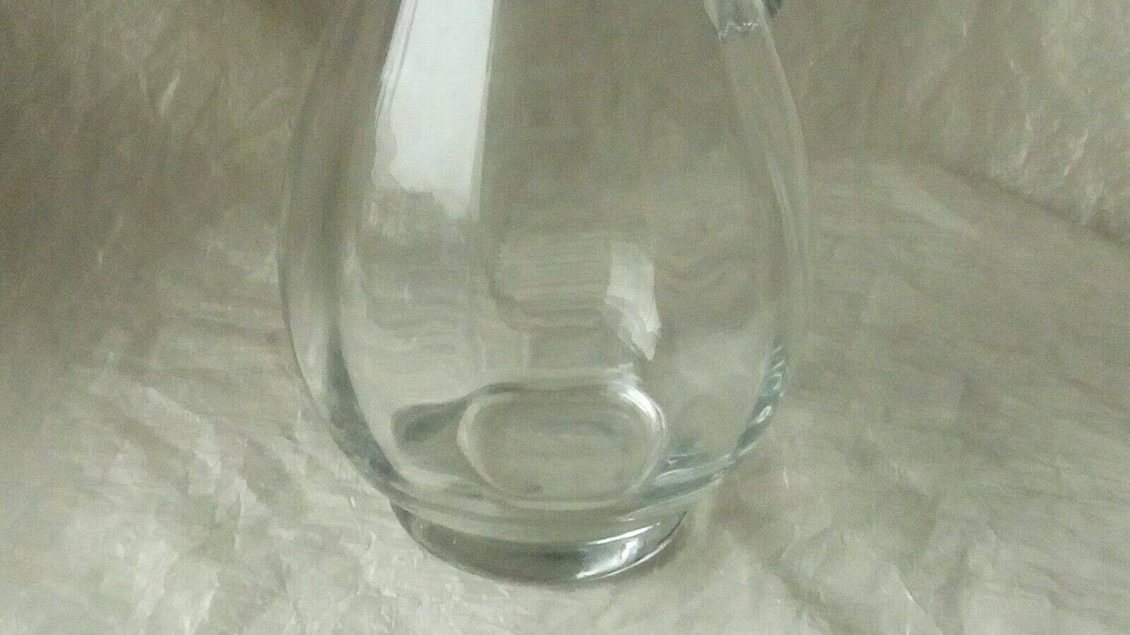 EWATER PITCHER CARAFE IN THICK GLASS WITH CUT-SIDE EFFECT