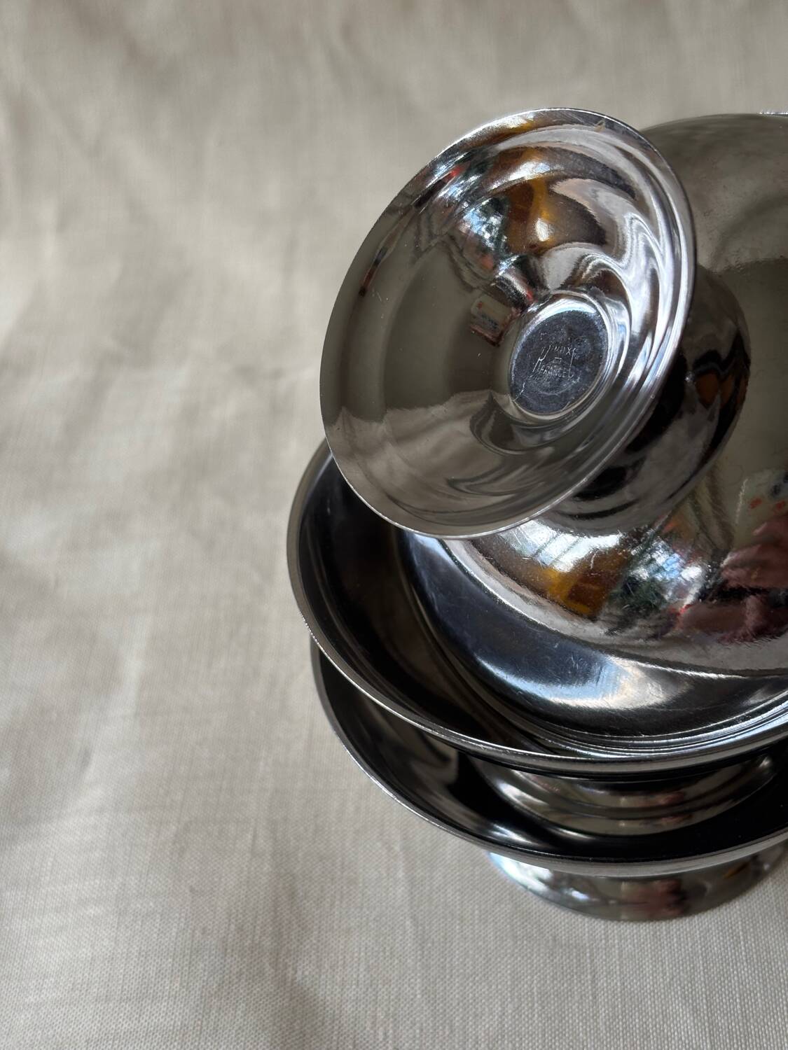 Vintage stainless steel cups