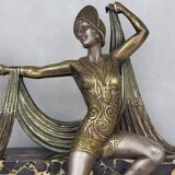 Art Deco bronze sculpture signed H. Molins
