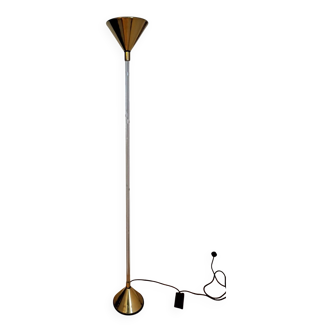 Lampadaire Relux en laiton et plexiglas