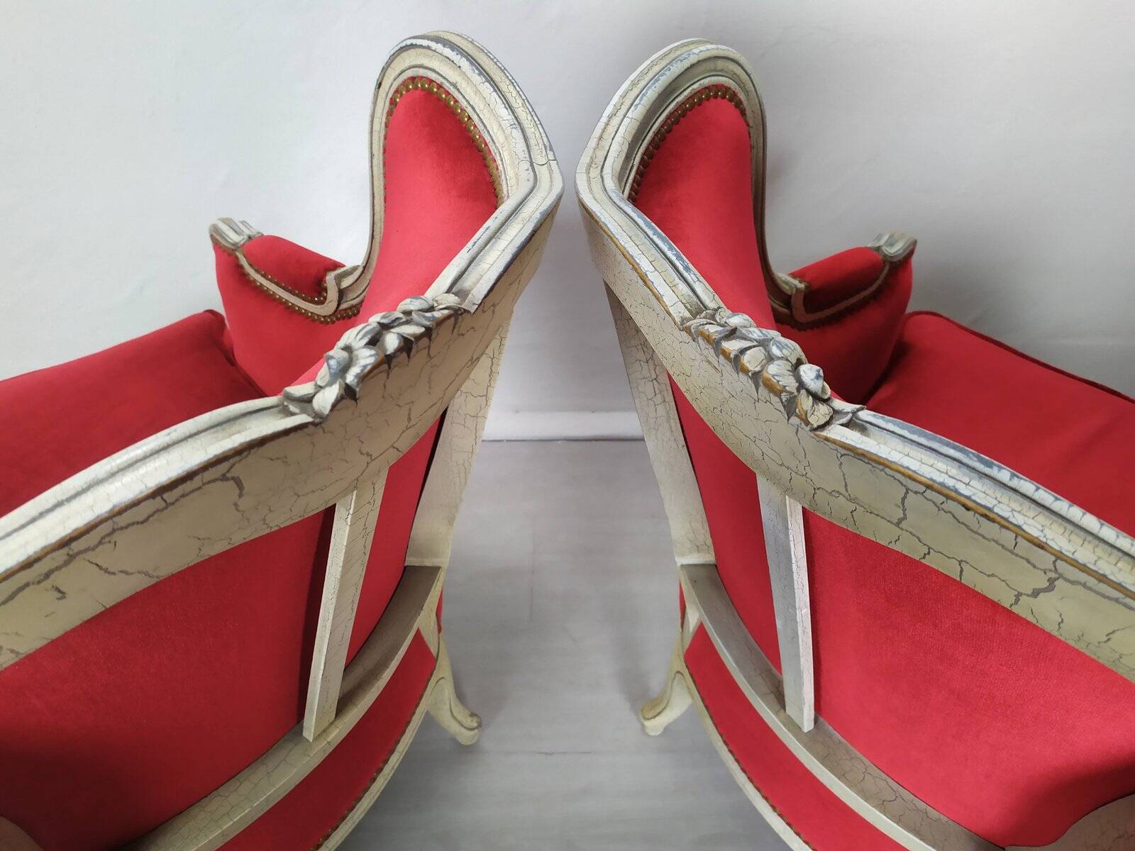 4 Louis XV Bergère armchairs