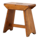 Rustic Pine Stool with Cut-Out Trestle Legs, Sweden, circa 1920