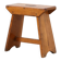 Rustic Pine Stool with Cut-Out Trestle Legs, Sweden, circa 1920