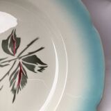 Plat Digoin Richelieu festonné bord bleu
