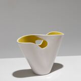 Double-opening earthenware vase, fernand elchinger, 1950s