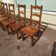 Set of 6 solid oak wood chairs - ferme compagne montage