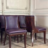 Set of 4 Art Deco chairs and 4 armchairs in rosewood, circa 1930