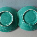 Double ceramic cups shape cabbage leaves