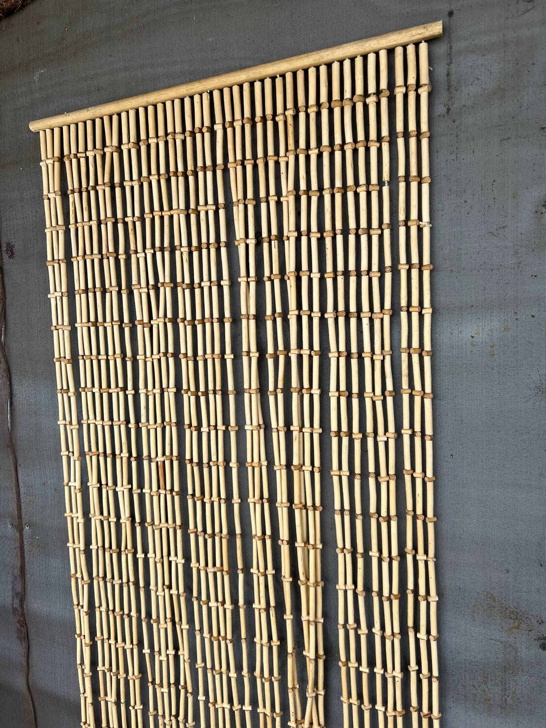 Wooden bead curtain