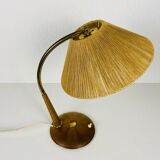 Vintage teak and rattan table lamp by Temde, circa 1970