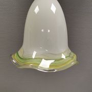 Pendant lamp in multicolored glass. Probably Danish or Swedish from 1970s