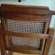 Fauteuil barbier noyer et canage Paris