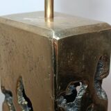 Brutalist bronze lamp by David Marshall 1980