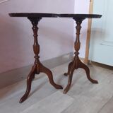 Pair of pedestal tables