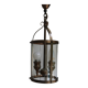 Brass lantern for vestibule with 2 candle holders
