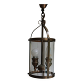 Brass lantern for vestibule with 2 candle holders