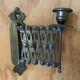 Accordion brass candle holder