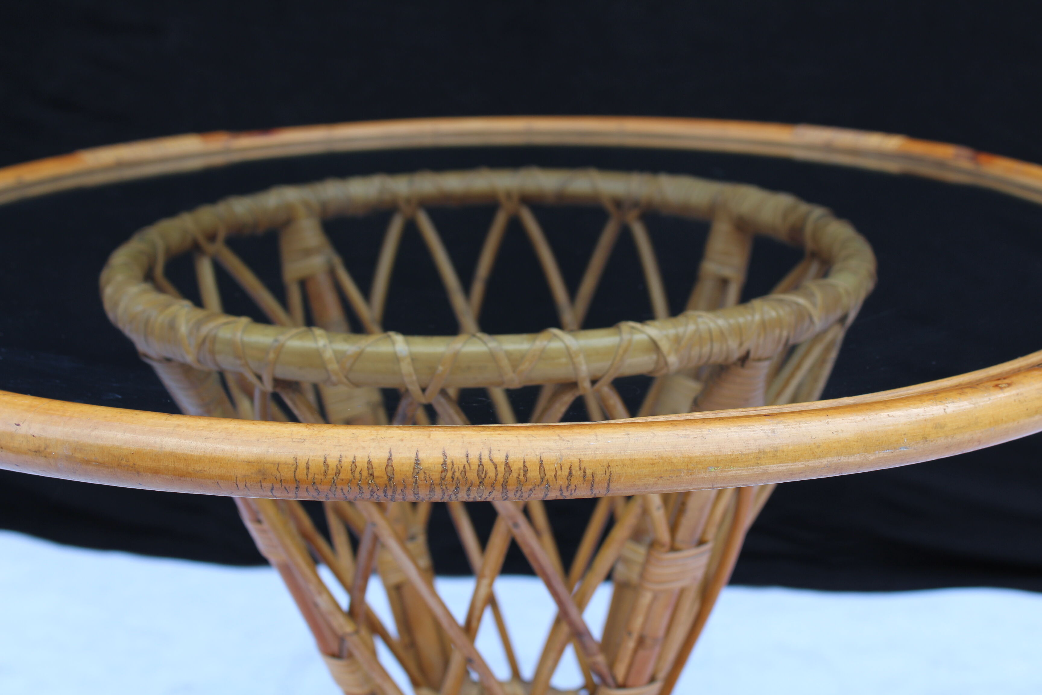 Table of bamboo and glass 1960