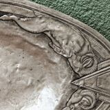 Art deco embossed pewter dish