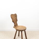 Brutalist Work - Set of 4 Vintage Wooden Chairs