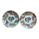 Japon, paire assiettes polylobées porcelaine polychrome XIXème