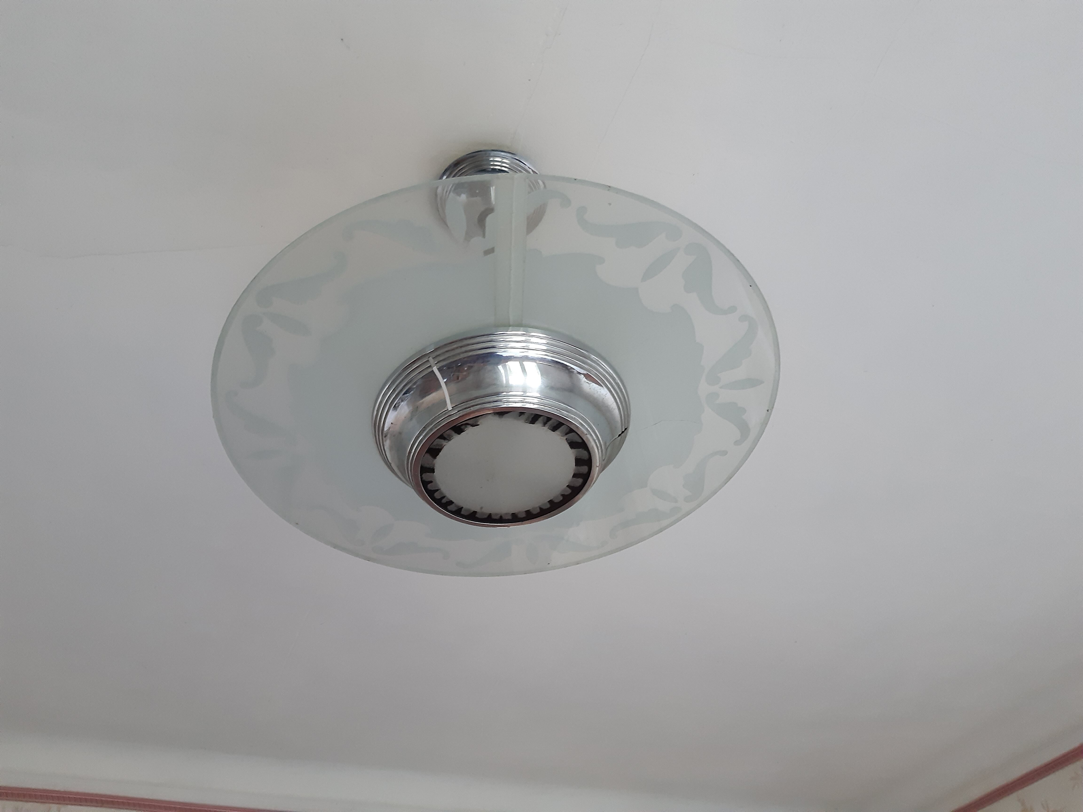 Glass art deco ceiling light