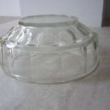 Round salad bowl in old art deco glass