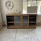 Oak sideboard with glass doors