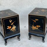 Pair of Chinese bedside tables