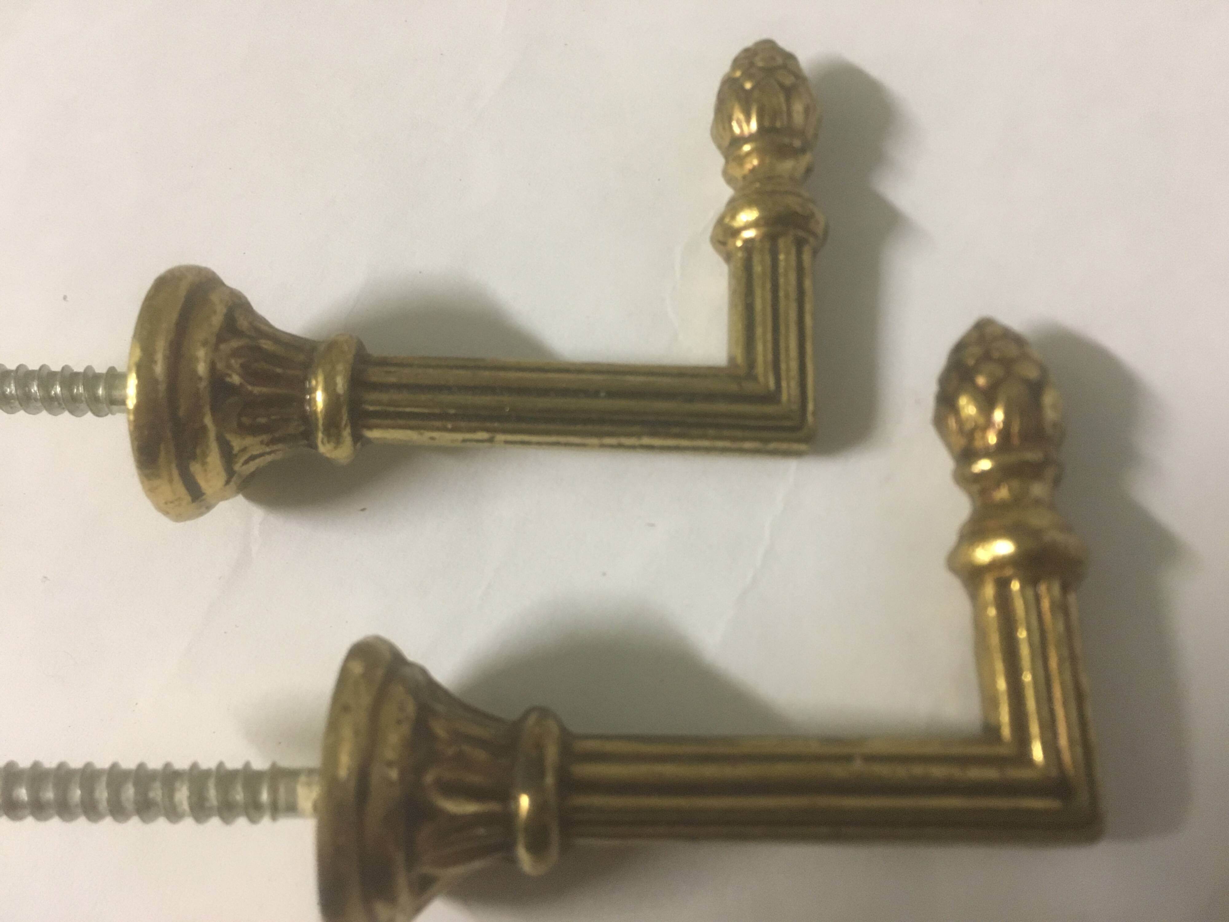 Brass tiebacks (pair)