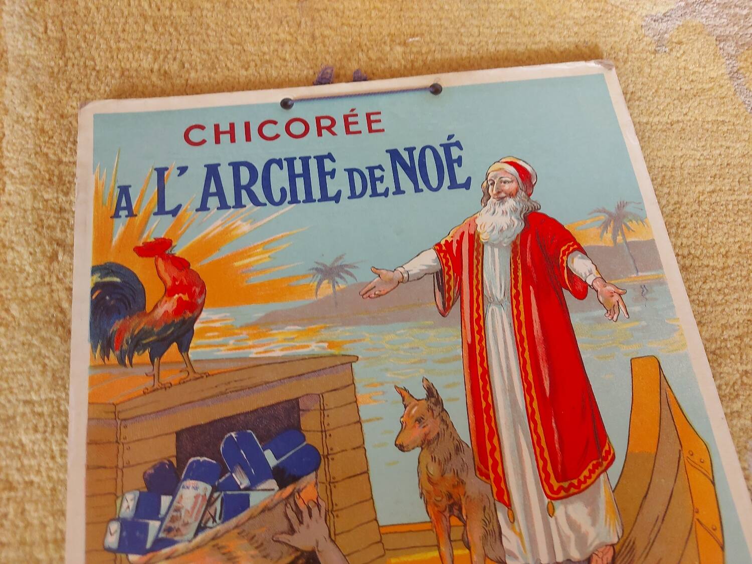Poster, Chicory advertising cardboard Noah's ark