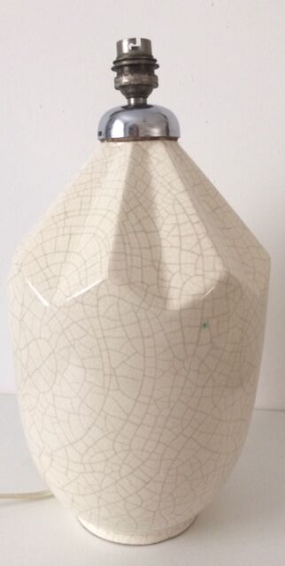 Art Deco cracked ceramic lamp