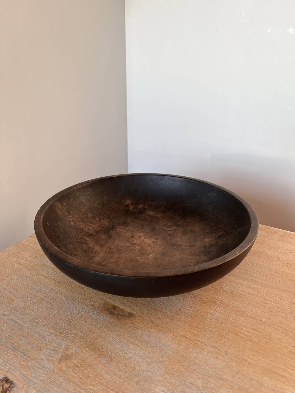 Large wooden bowl by Joshua Vogel at BCMT New York