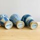 Ensemble de 3 tasses à saké en grès peint main