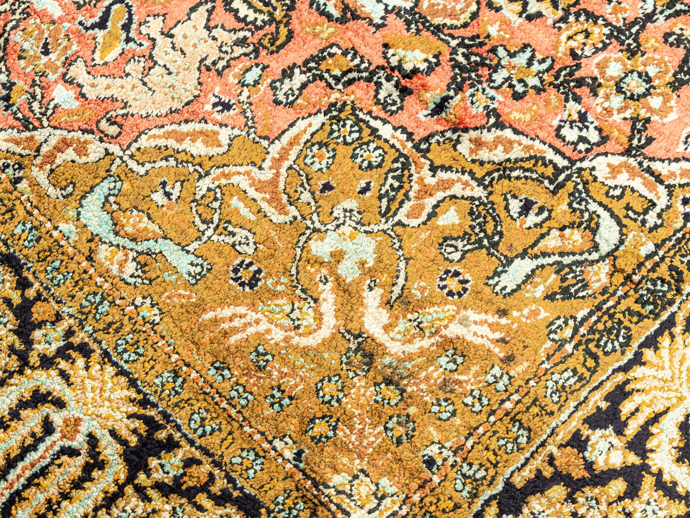 1960s Ghom Carpet , 110 x 162