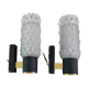 Pair of Arlus sconces with golden brass and glass, 50