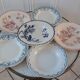Lot de 6 assiettes creuses Terre de Fer dépareillées Gien et St Amand fin XIXème