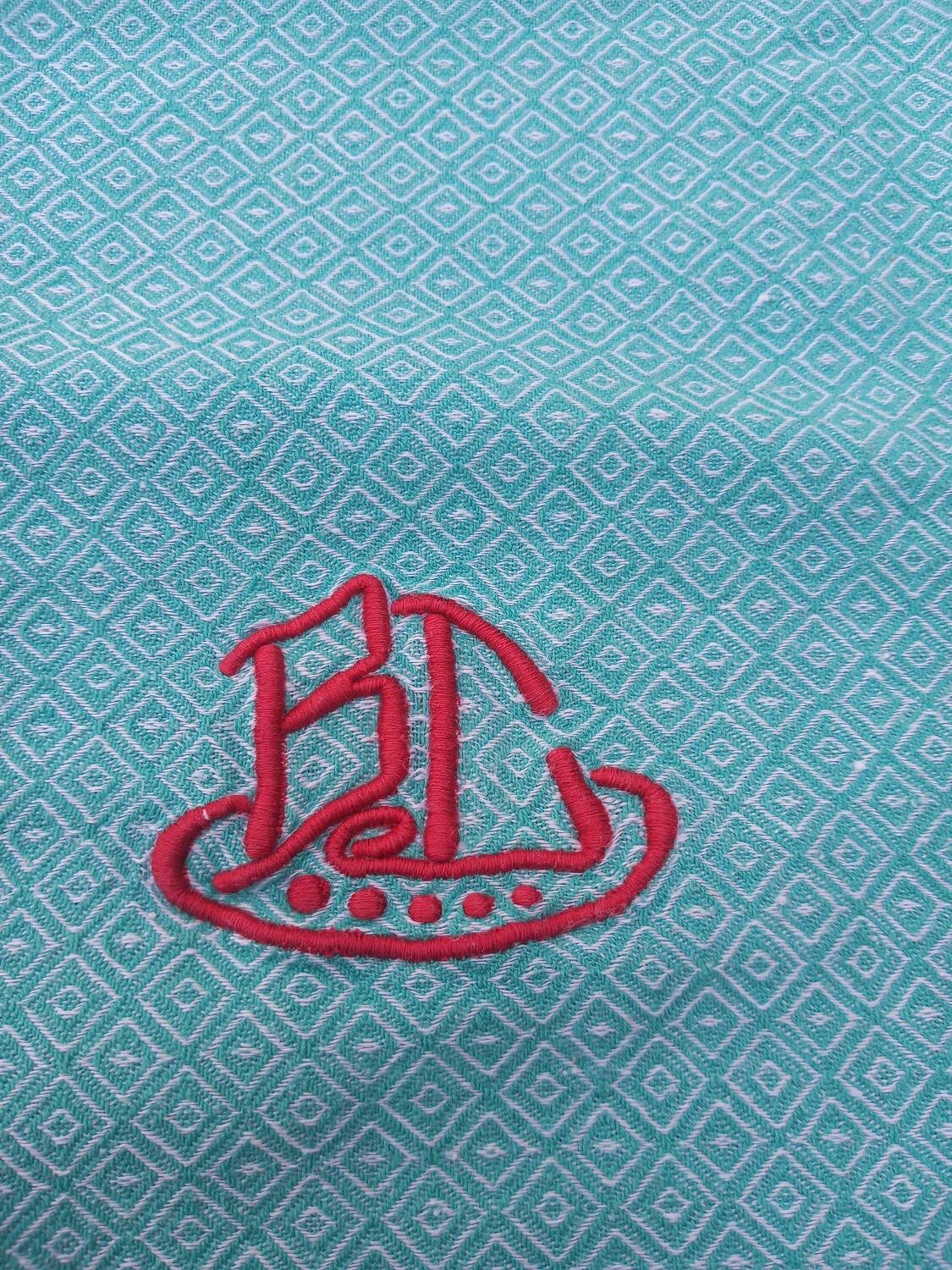 Old tablecloth 2.80 m + 12 napkins