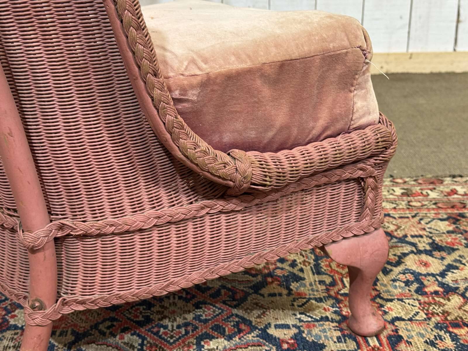 Chauffeuse anglaise de la maison LLOYD LOOM des années 1930