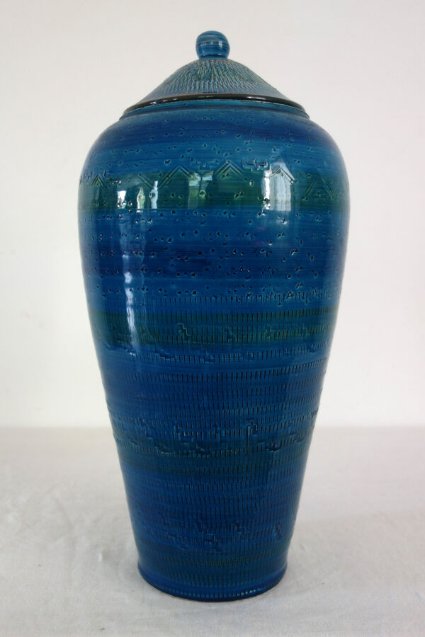 Vase couvert céramique style Bitossi, Italie années 70