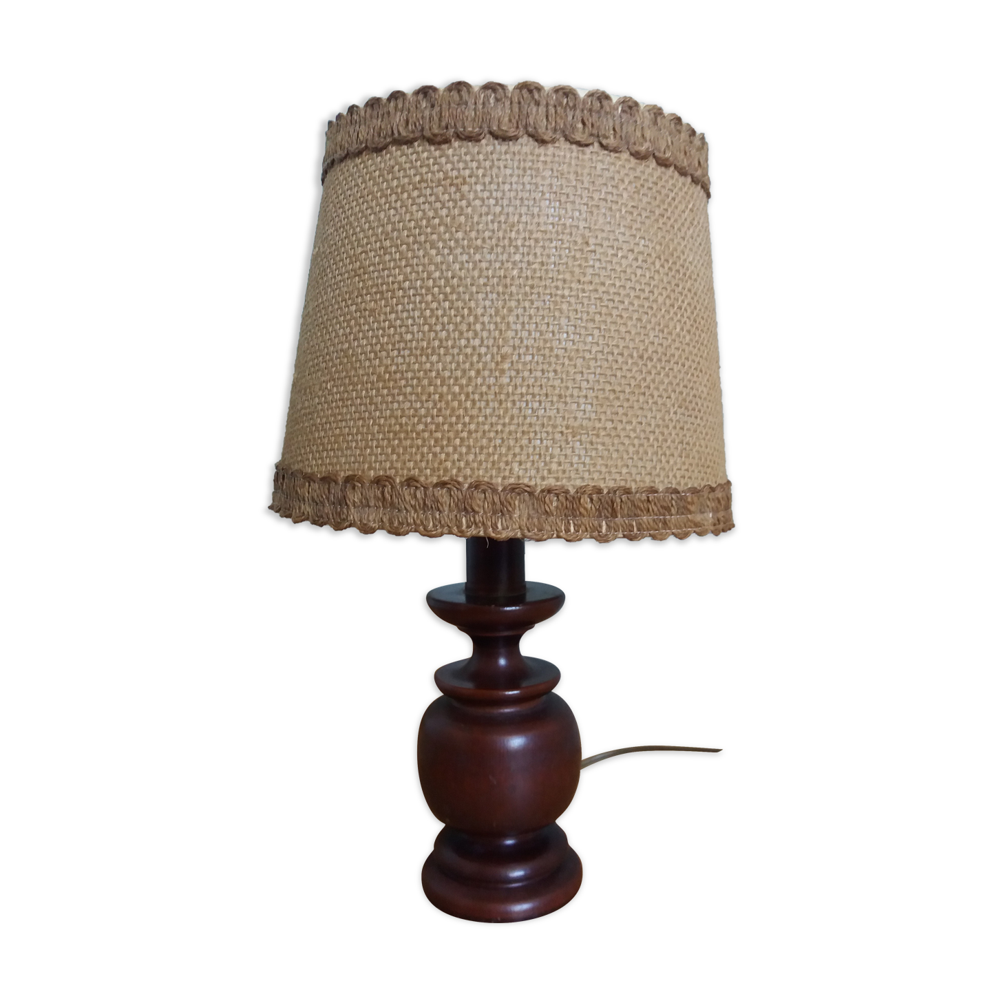Bedside lamp turned wood