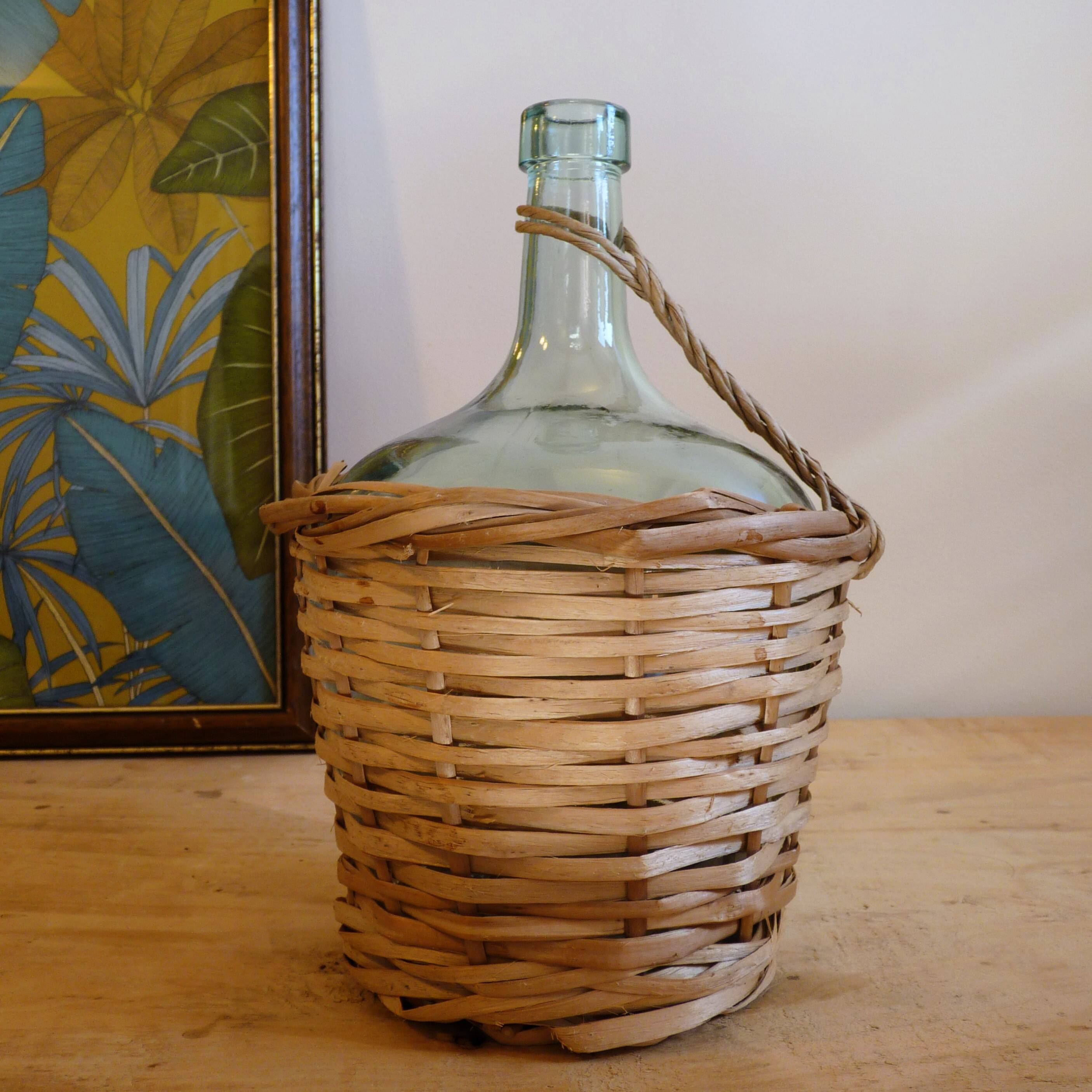 Dame Jeanne carboy with wicker covering