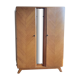 Wooden wardrobe, shelves, vintage, 60s