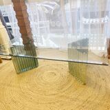 Italian glass coffee table — Luigi Massoni 1970