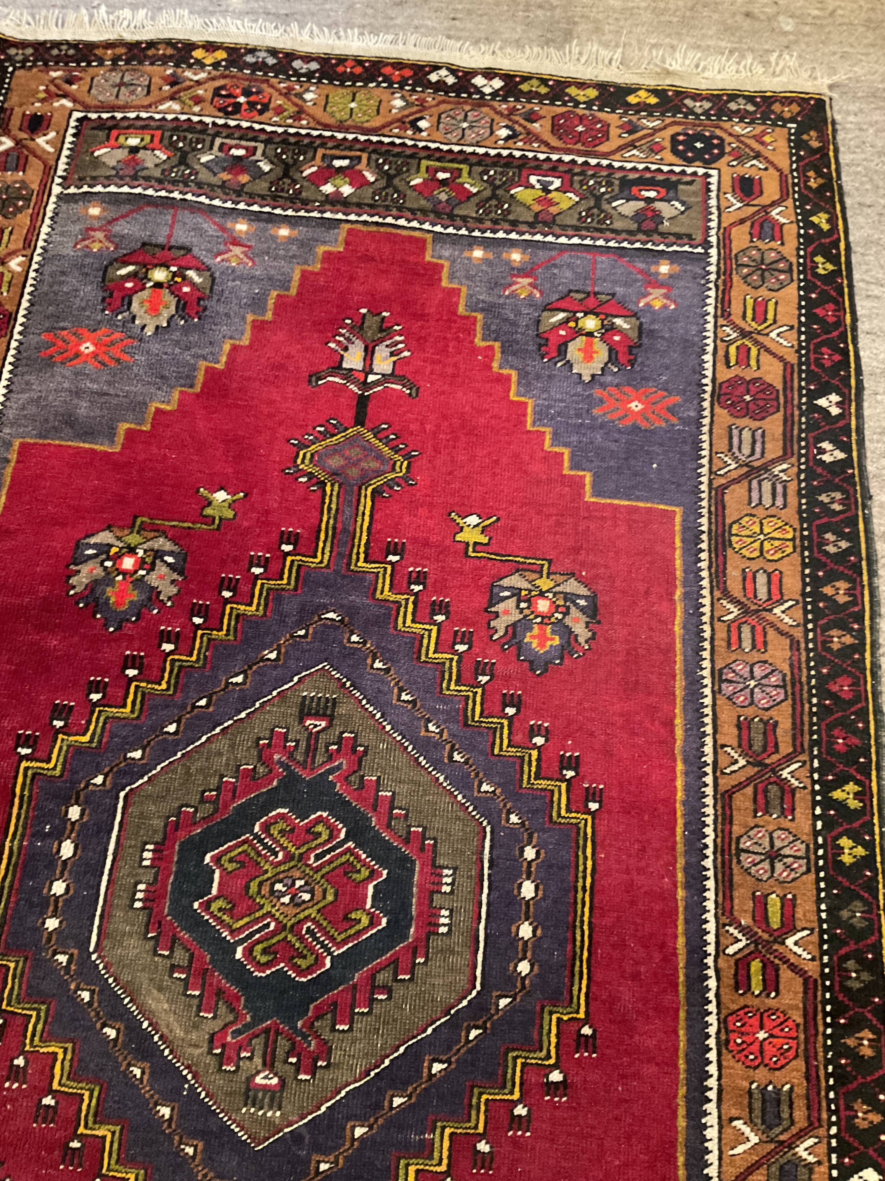 Vintage oriental wool rug 110x205cm