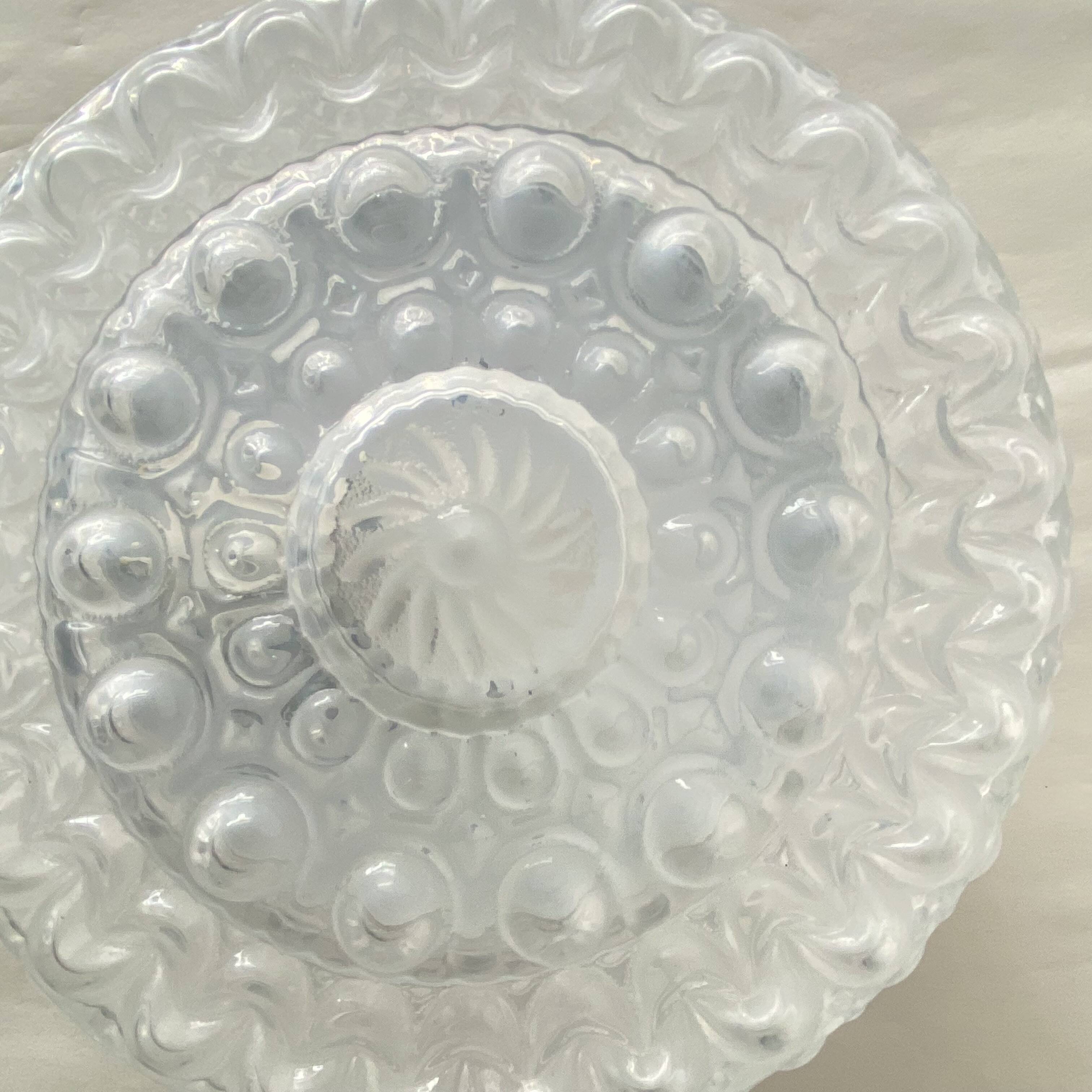Round wall light ceiling light whitened glass porthole 1970 1980